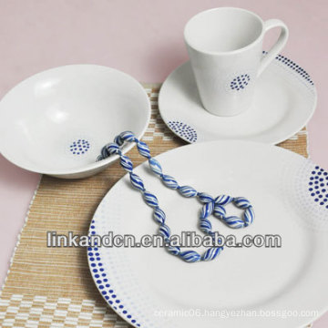 KC-00134/porcelain dinner set/white color/soup bowl /dessert plate